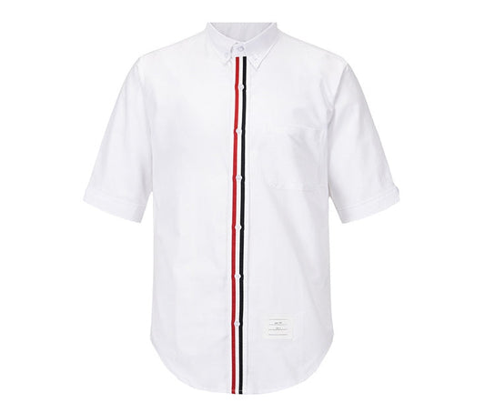 Thom BrowneMen's Oxford Elastic Business Shirt - Premium Cotton Dress Shirt