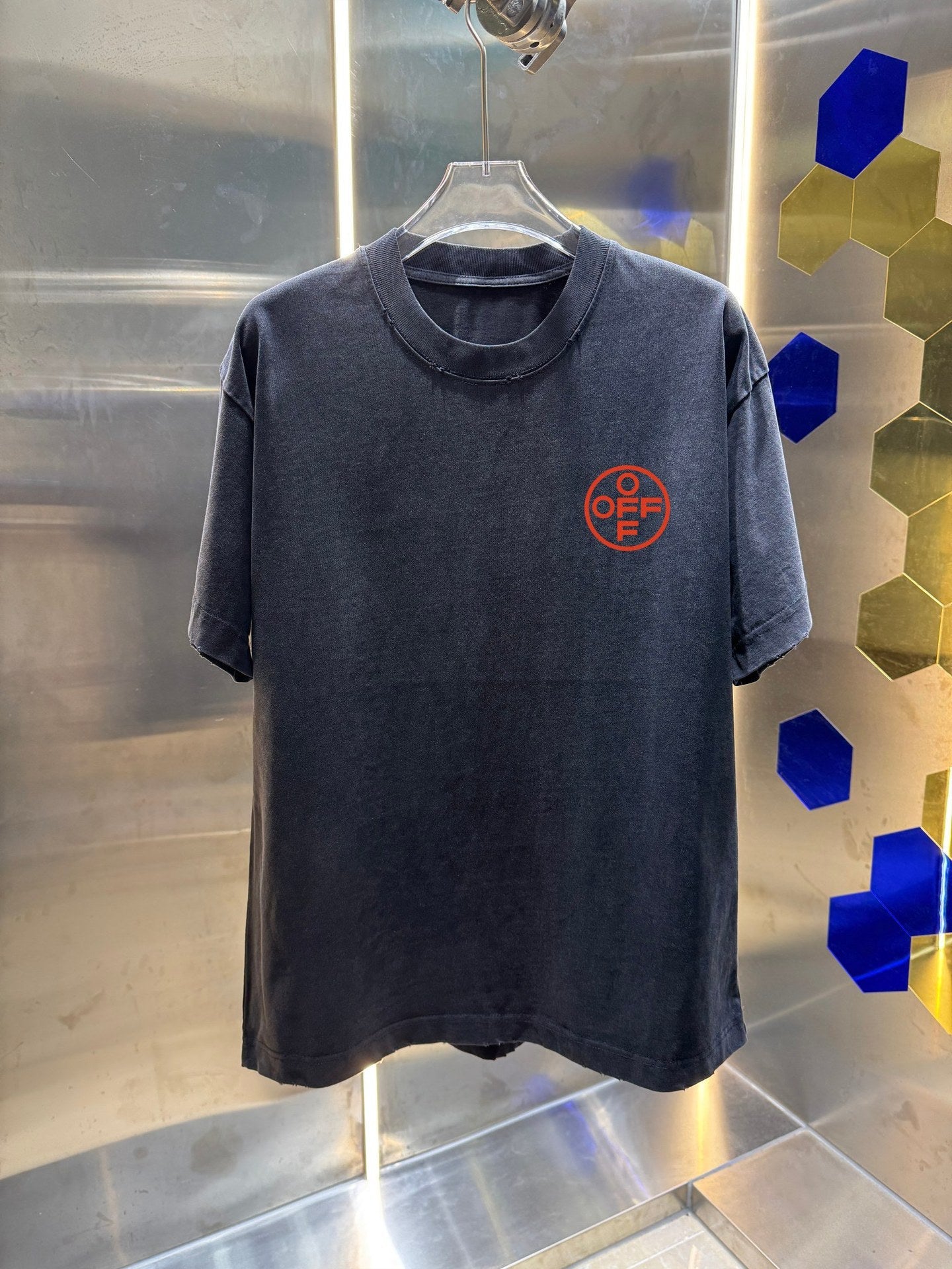 OFF-WHITE  Distressed graphic T-shirt