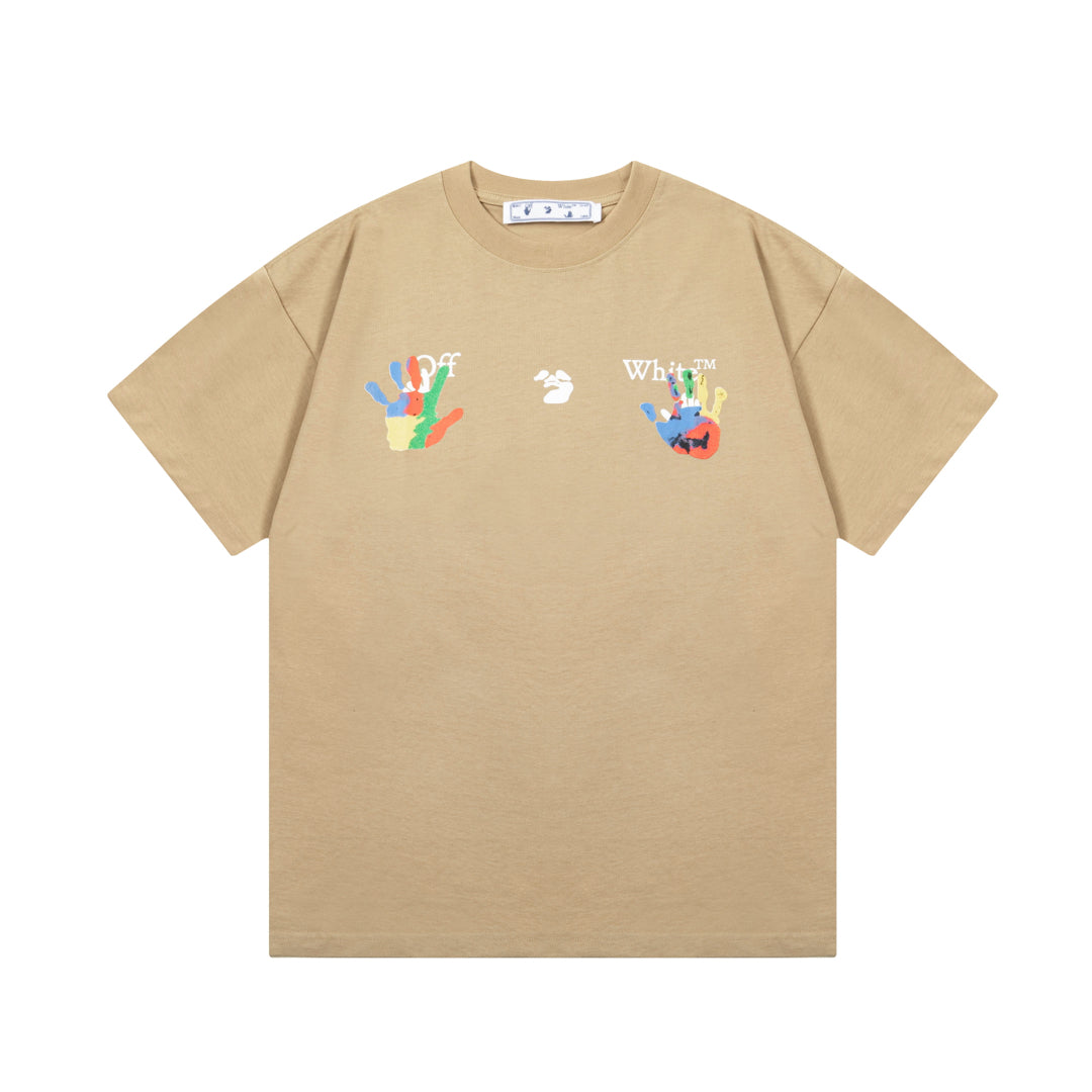 OFF-WHITEArrow Logo Cotton T-Shirt - Neutral Tones Collection