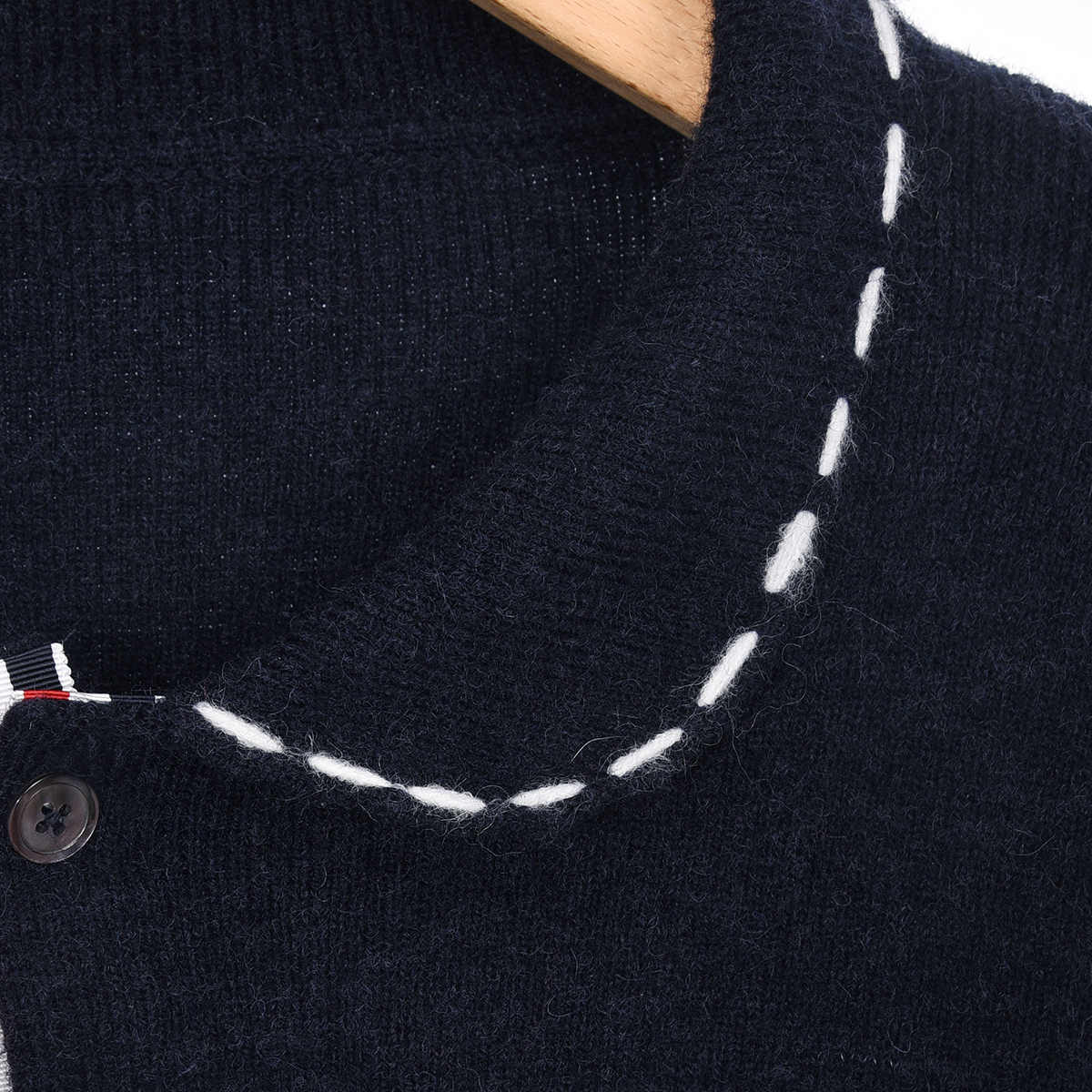 Thom BrowneClassic V-Neck Knitted Cardigan Sweater