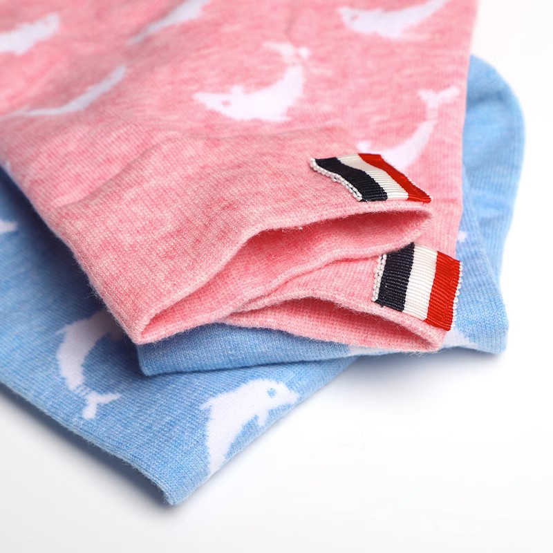 Thom BrowneDolphin Pattern Cotton Socks - Premium 3-Pair Pack