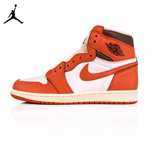 Air Jordan 1 High White-Orange Sneakers