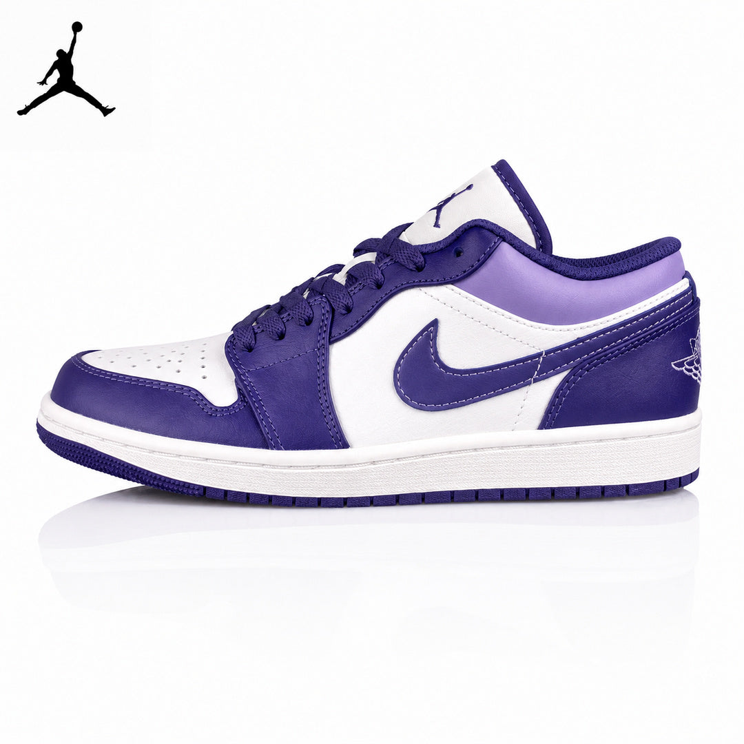 Air Jordan 1 Low  White/Purple 553558-515