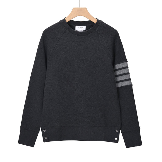 Thom Browne4-Bar Cotton V-Neck Cardigan with Signature Grosgrain Detail