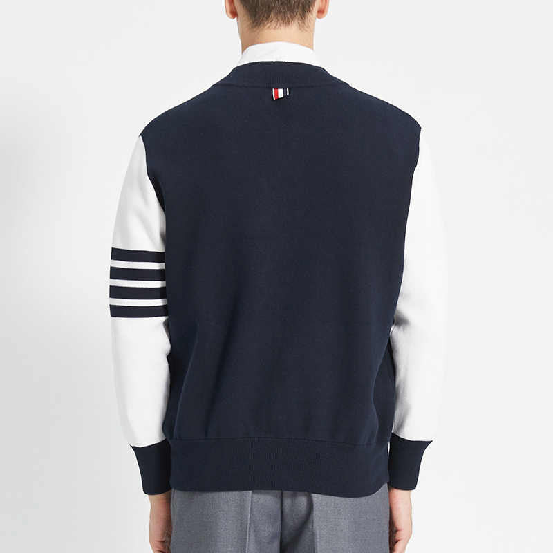 Thom Browne4-Bar Back Stripe Jacket with Signature Grosgrain Detail