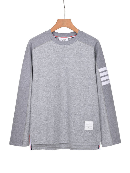 Thom BrowneMen's Long Sleeve Cotton T-Shirt | 100% Cotton | Business Casual