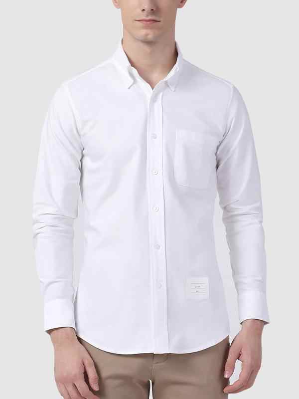 Thom BrowneMen's Oxford Elastic Business Shirt - Premium Cotton Dress Shirt