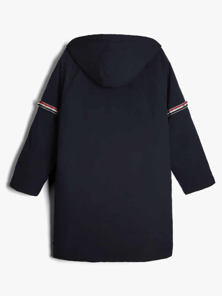 Thom BrownePremium 4-Bar Long Wool Blend Coat - 80% Pure Wool
