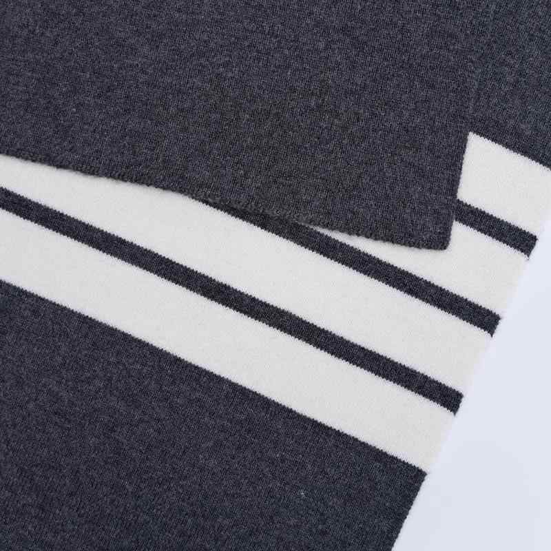 Thom BrownePremium 100% Cotton Four-Bar Scarf - Unisex Japanese Crafted Extra Long Accessory