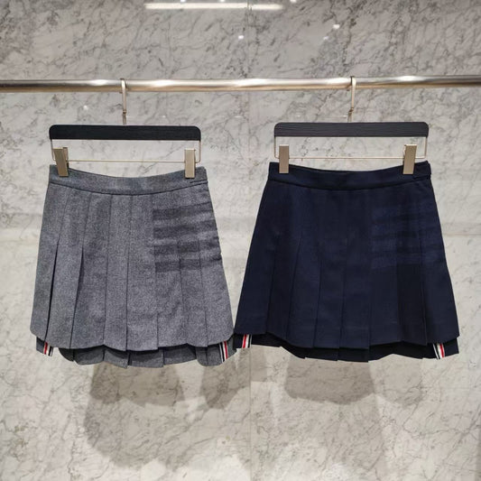 2025 wool pleated skirt
