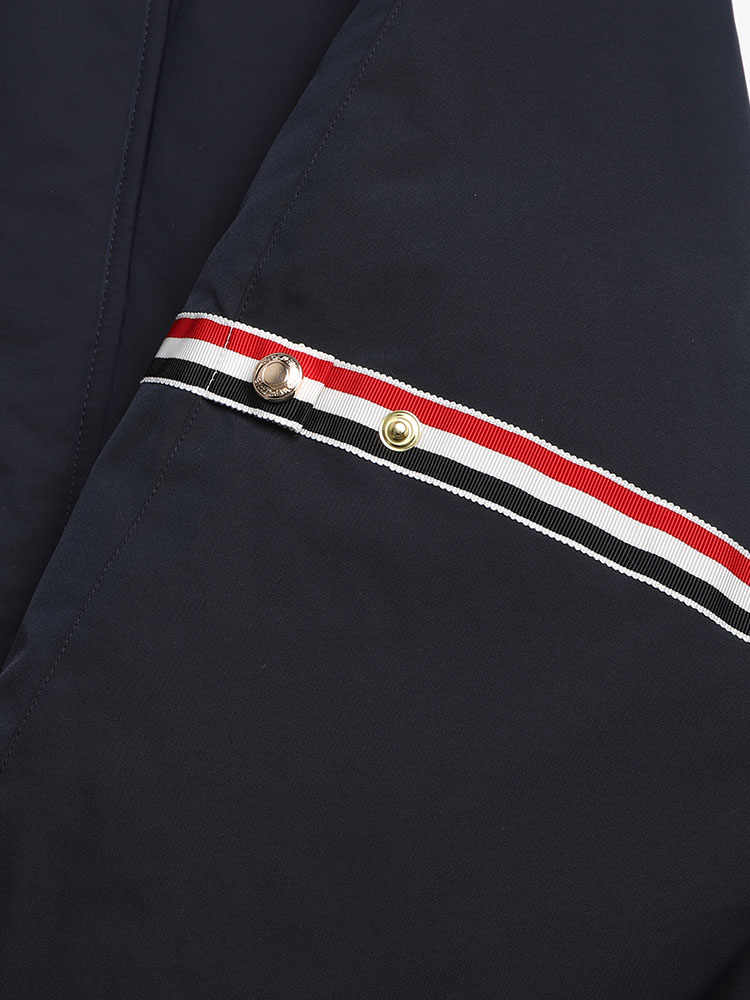 Thom BrownePremium 4-Bar Long Wool Blend Coat - 80% Pure Wool
