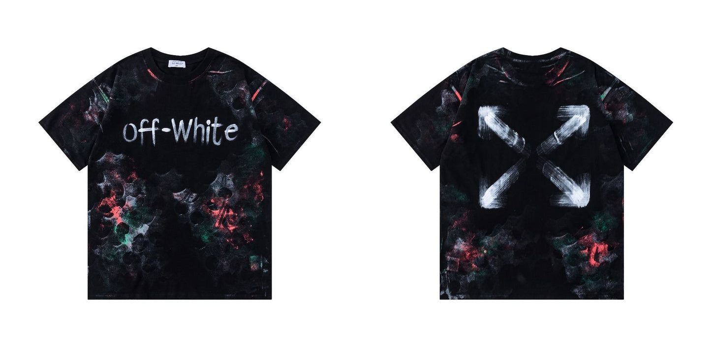 OFF-WHITE  Ink-splatter graffiti T-shirt