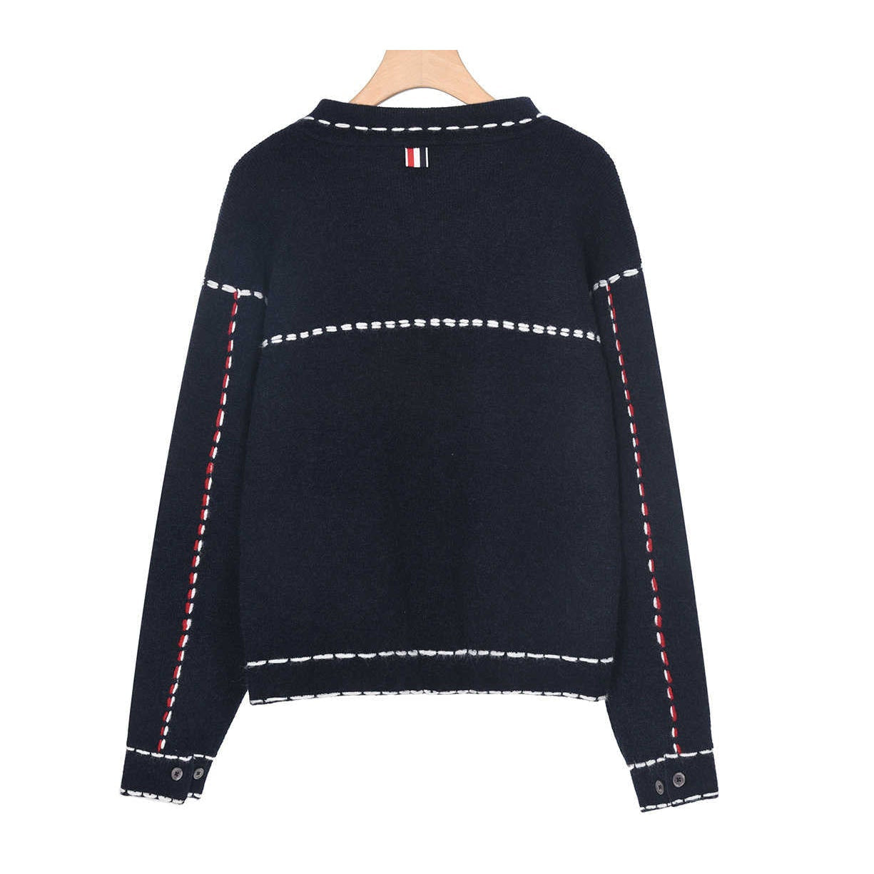 Thom BrowneClassic V-Neck Knitted Cardigan Sweater