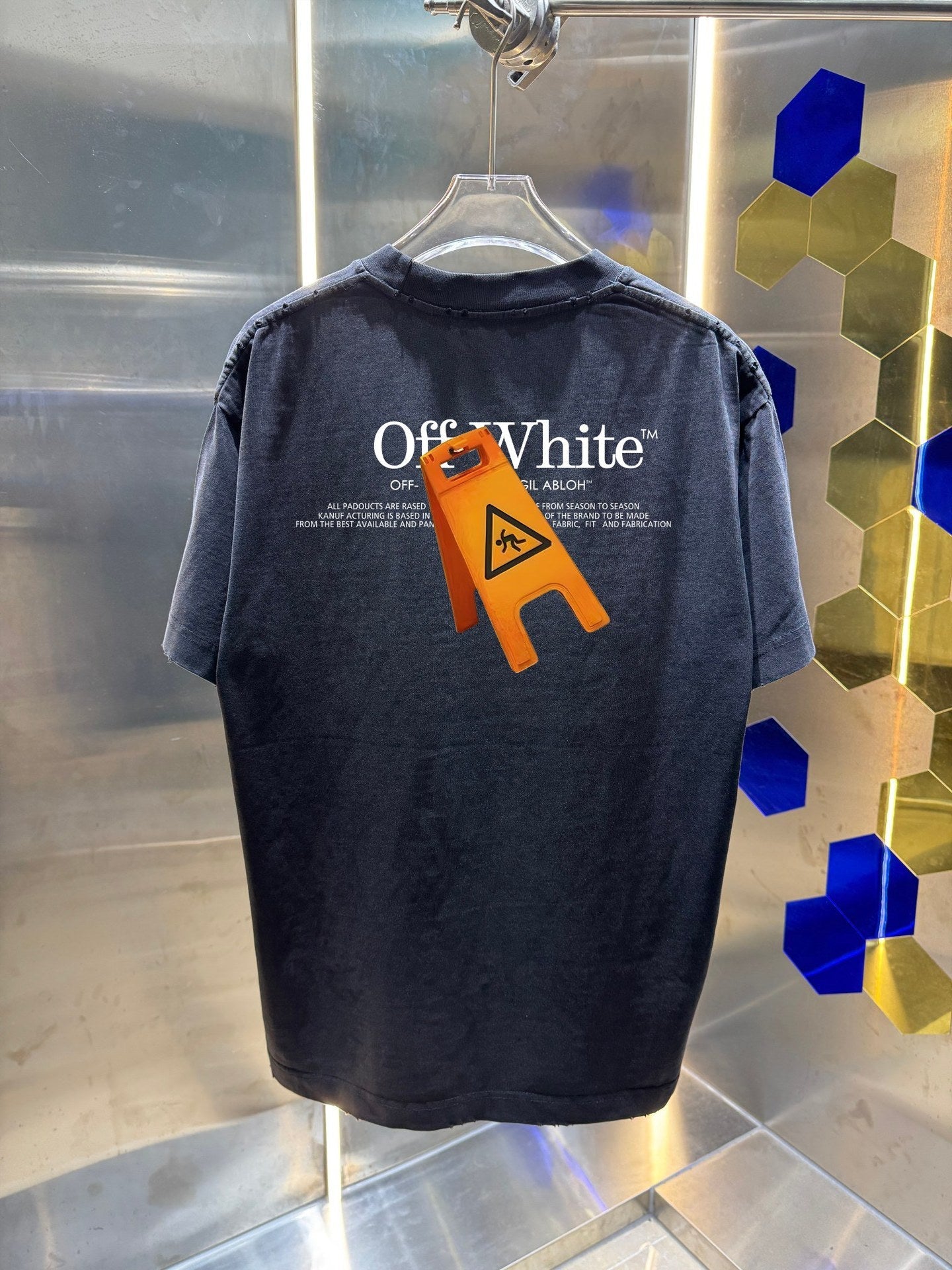OFF-WHITE  Distressed graphic T-shirt