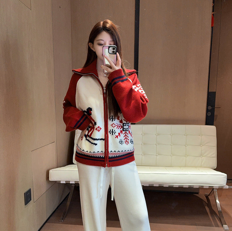 Wool knitted cardigan