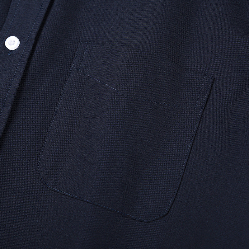 Classic 4-Bar Striped Short Sleeve Oxford Shirt