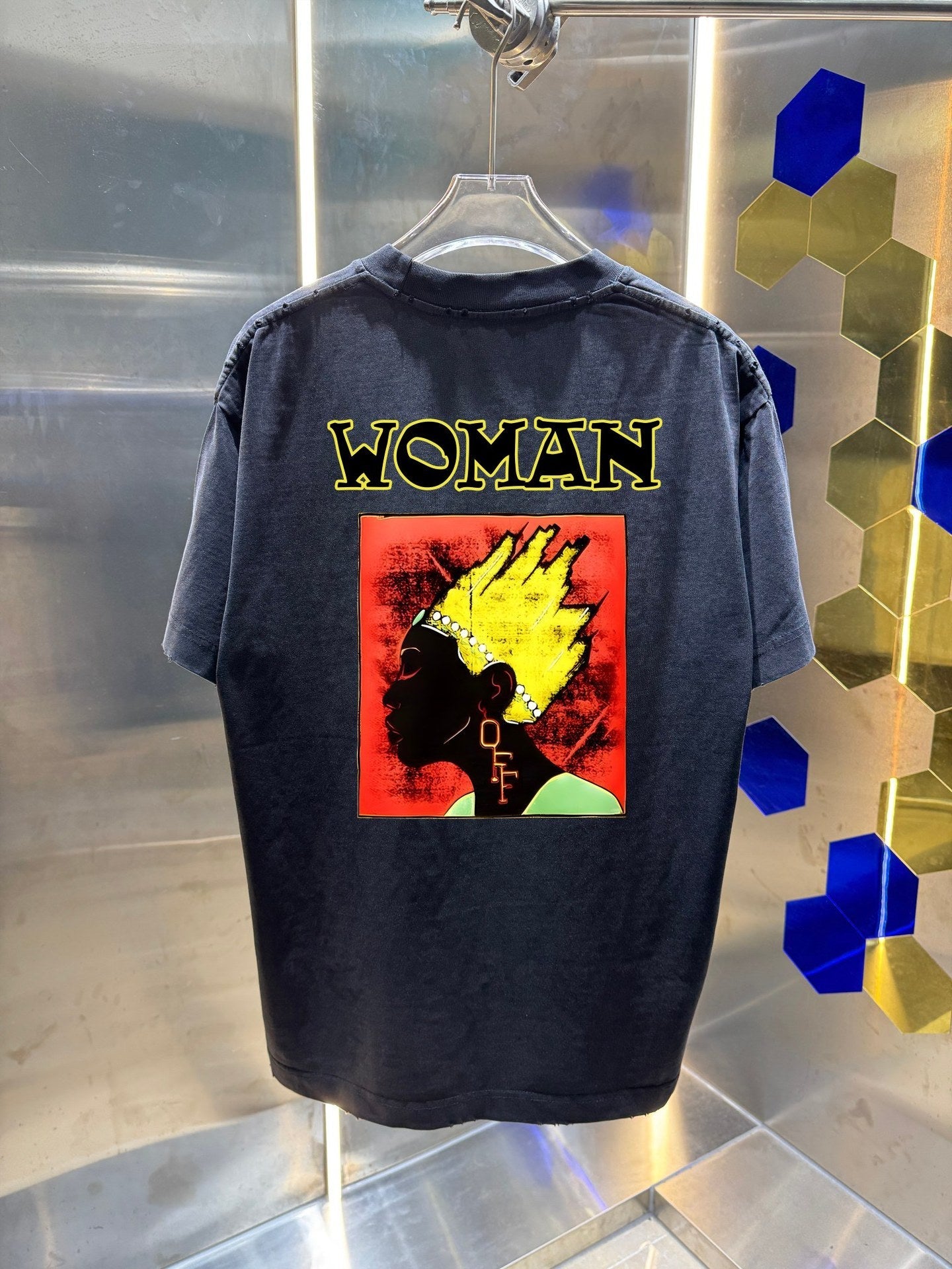 OFF-WHITE  Distressed graphic T-shirt