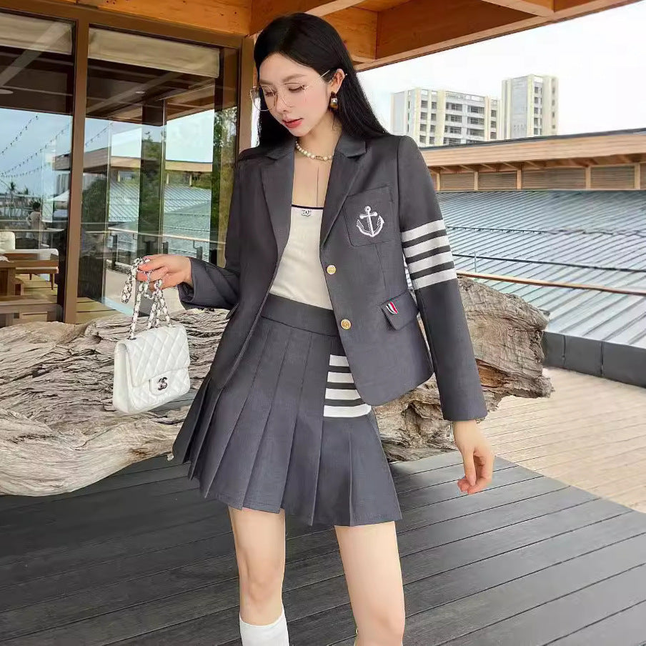 Thom BrowneWomen's Suit Jacket & Skirt Set - Button Front | Japanese Made