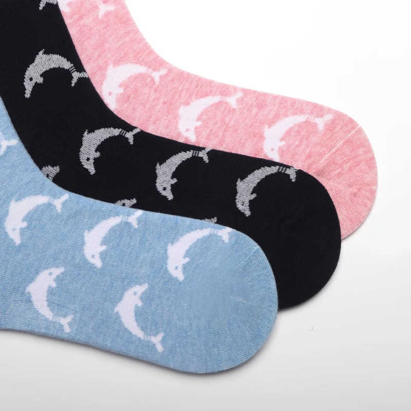 Thom BrowneDolphin Pattern Cotton Socks - Premium 3-Pair Pack