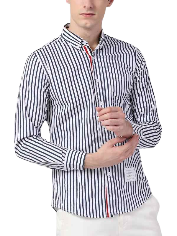 Thom BrowneMen's Oxford Elastic Business Shirt - Premium Cotton Dress Shirt