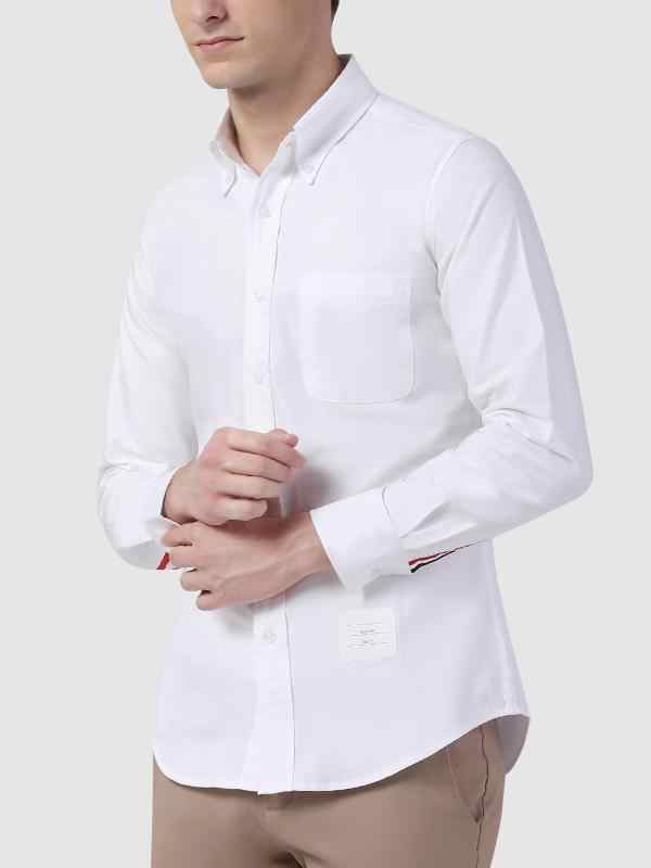Thom BrowneMen's Oxford Elastic Business Shirt - Premium Cotton Dress Shirt