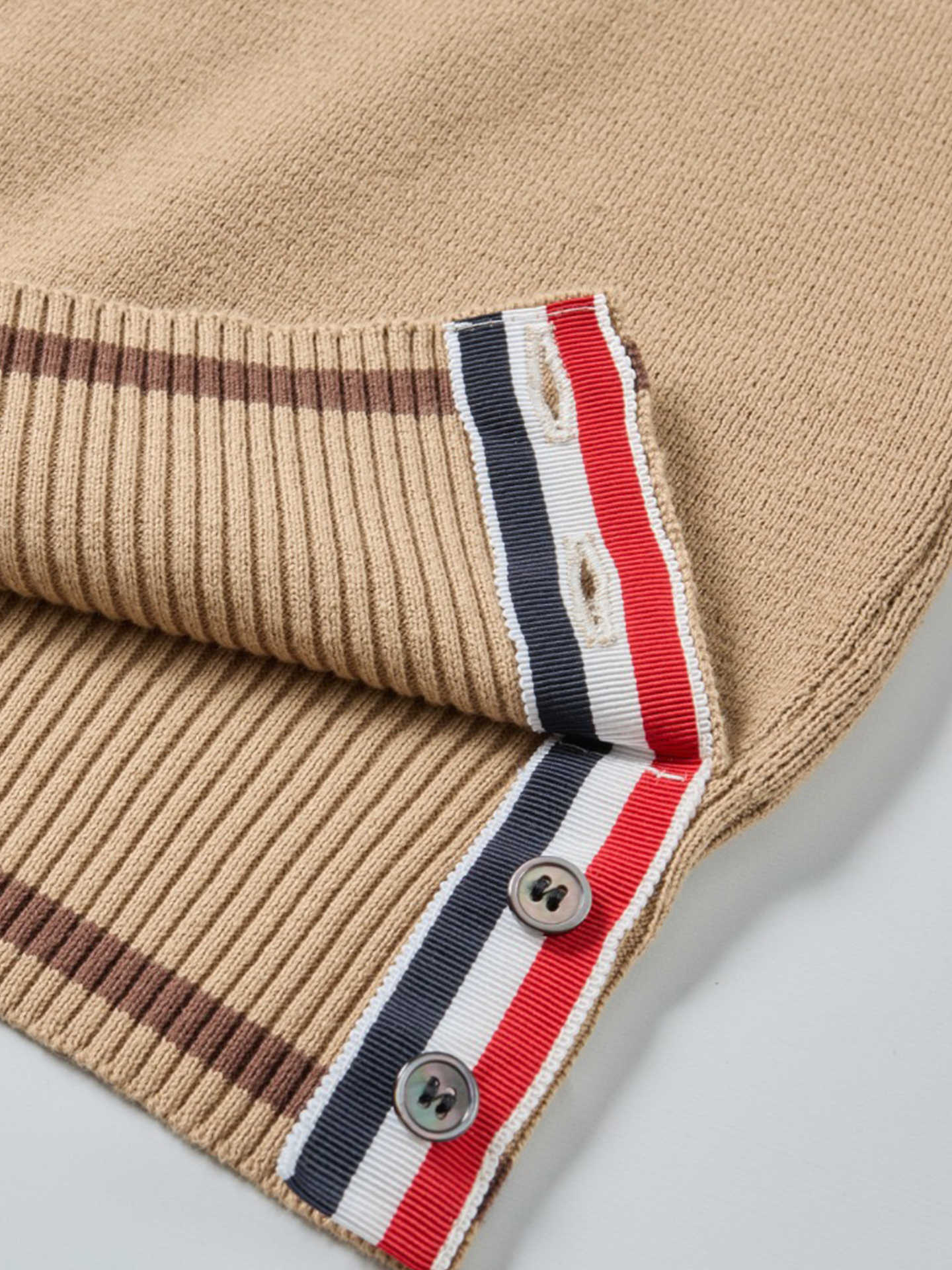 Thom BrowneClassic V-Neck Knitted Cardigan Sweater