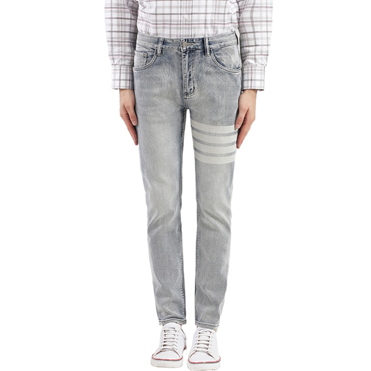 Men's Four-Bar Jeans - 100% Cotton with Signature Grosgrain Loop Tab