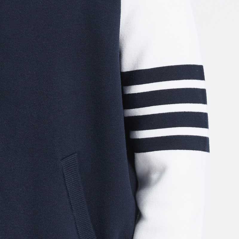 Thom Browne4-Bar Back Stripe Jacket with Signature Grosgrain Detail