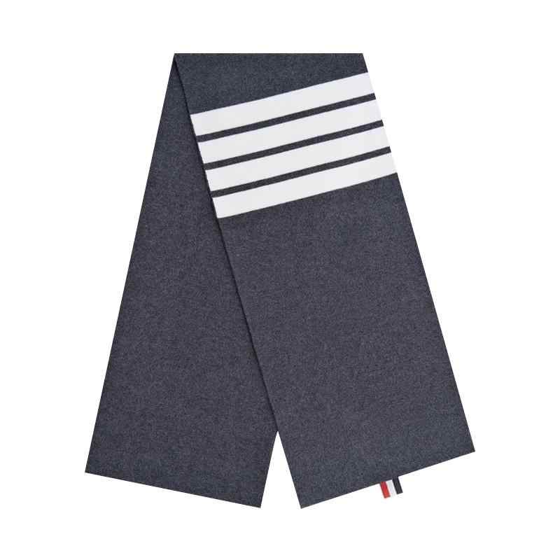 Thom BrownePremium 100% Cotton Four-Bar Scarf - Unisex Japanese Crafted Extra Long Accessory