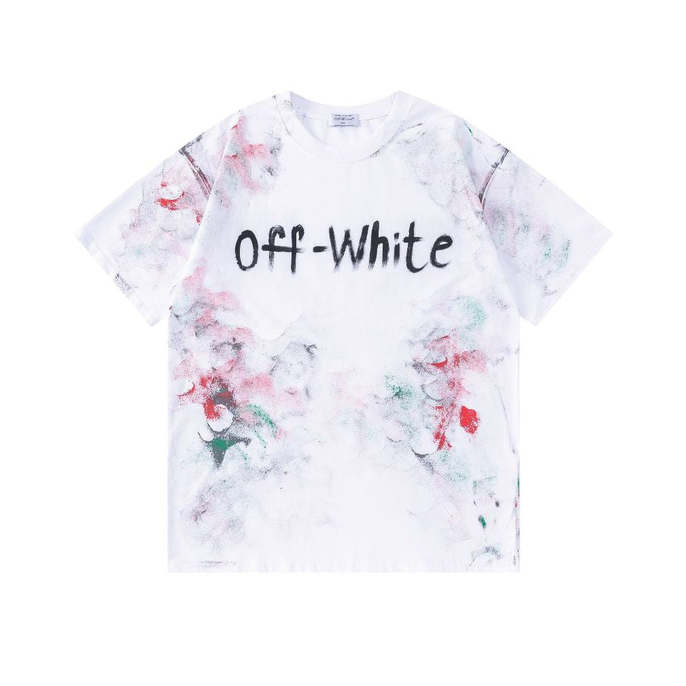 OFF-WHITE  Ink-splatter graffiti T-shirt