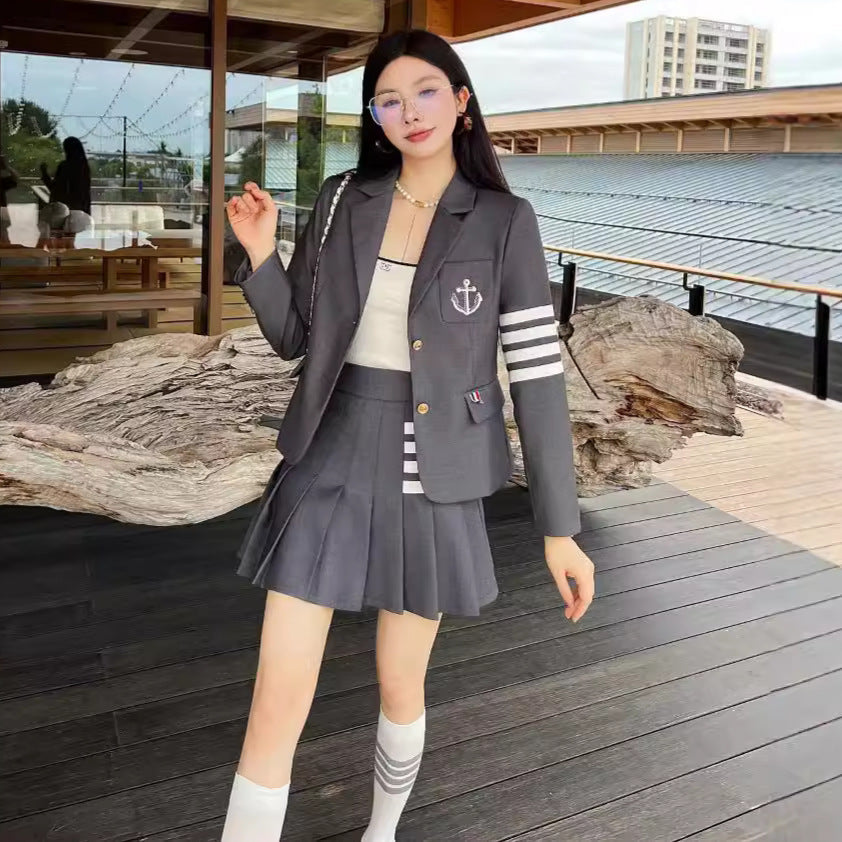 Thom BrowneWomen's Suit Jacket & Skirt Set - Button Front | Japanese Made