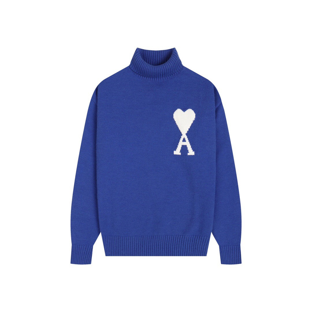 AMI PARISTurtleneck Premium Alpaca Wool & Cotton Sweater (8 Colors)