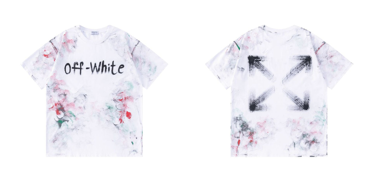 OFF-WHITE  Ink-splatter graffiti T-shirt