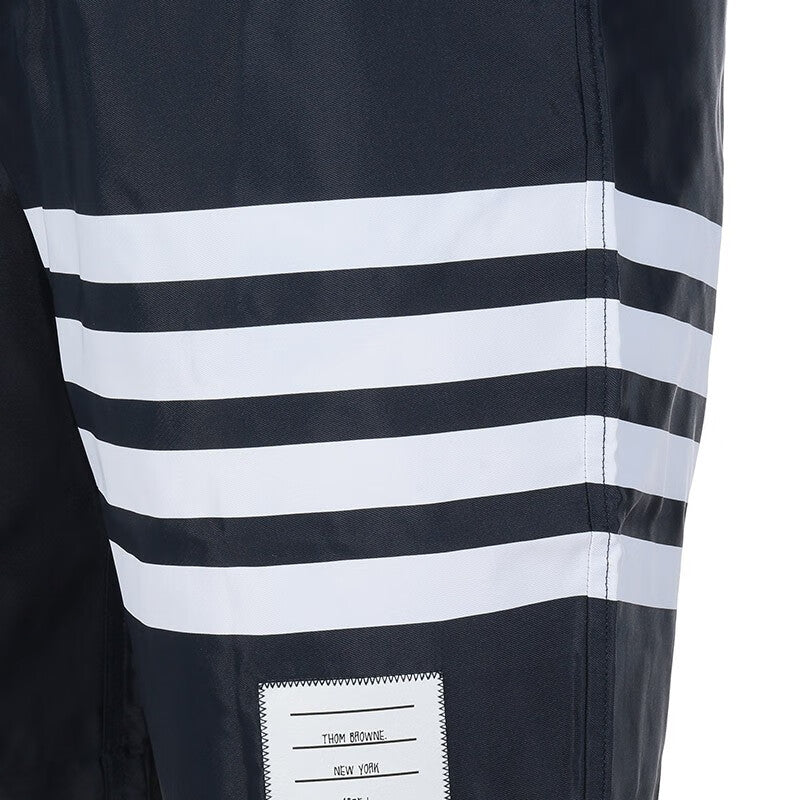 Thom BrowneMen's Sports Shorts - 100% Polyamide with 4-Bar Stripe Detail