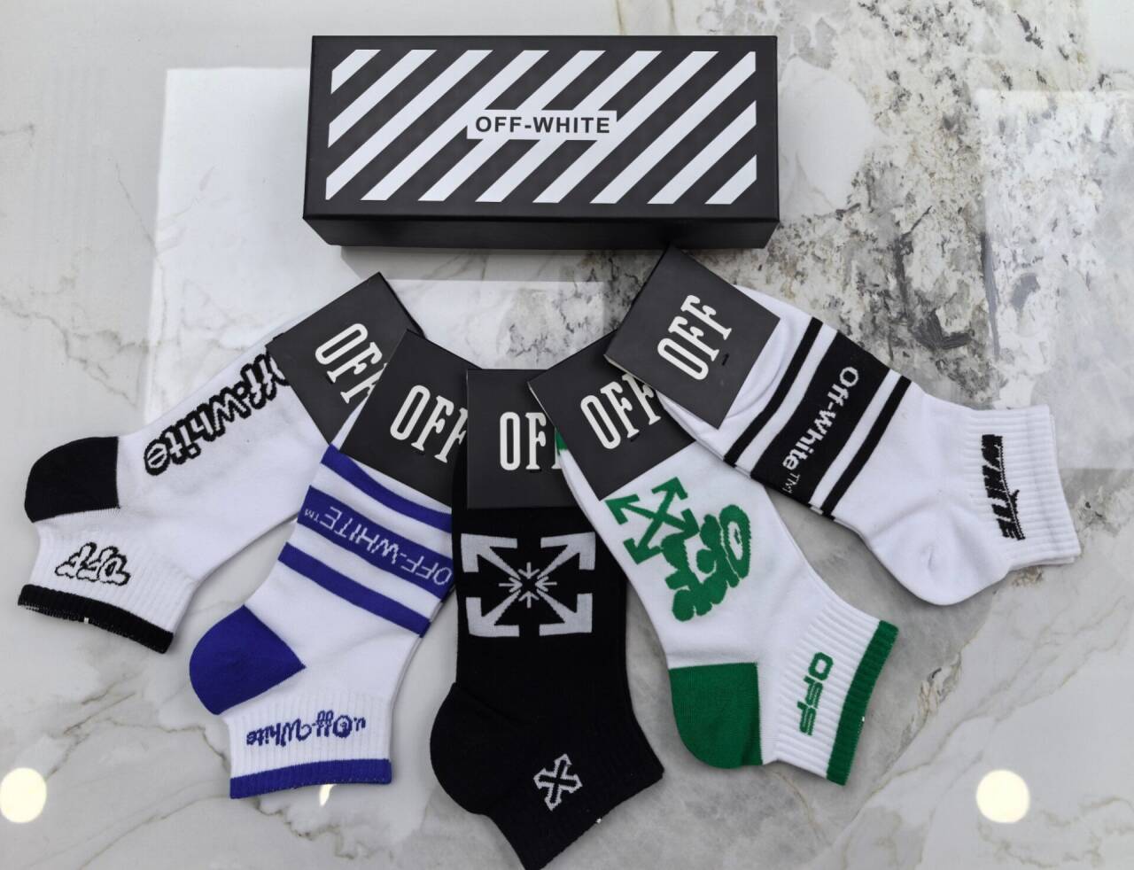 OFF-WHITEPure cotton low-cut socks