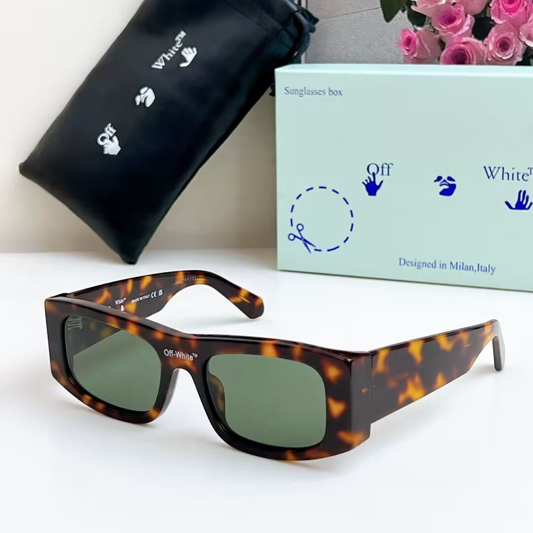 OFF-WHITE Arrow Logo Sunglasses - Designer Acetate Frame Eyewear
