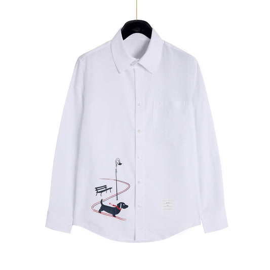 Men's Oxford Cotton Elastic Business Shirt - Premium Comfort Fit Dress Shirt
