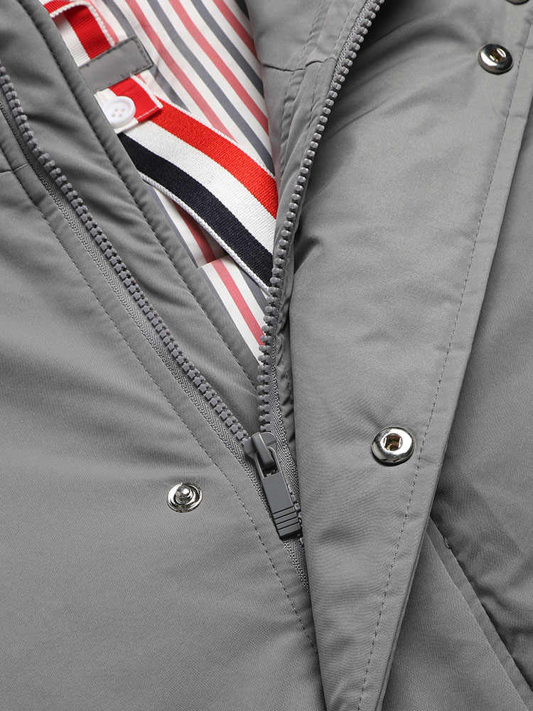 Thom BrownePremium 4-Bar Long Down Jacket - 90% White Duck Down