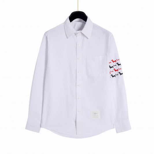 Thom BrowneMen's Classic Oxford Cotton Dress Shirt with Elastic Comfort Fit - Business Essential