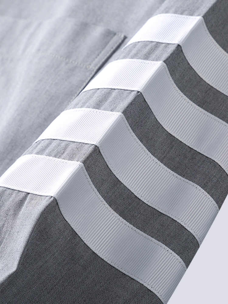 Thom BrowneMen's Oxford Elastic Business Shirt - Premium Cotton Dress Shirt