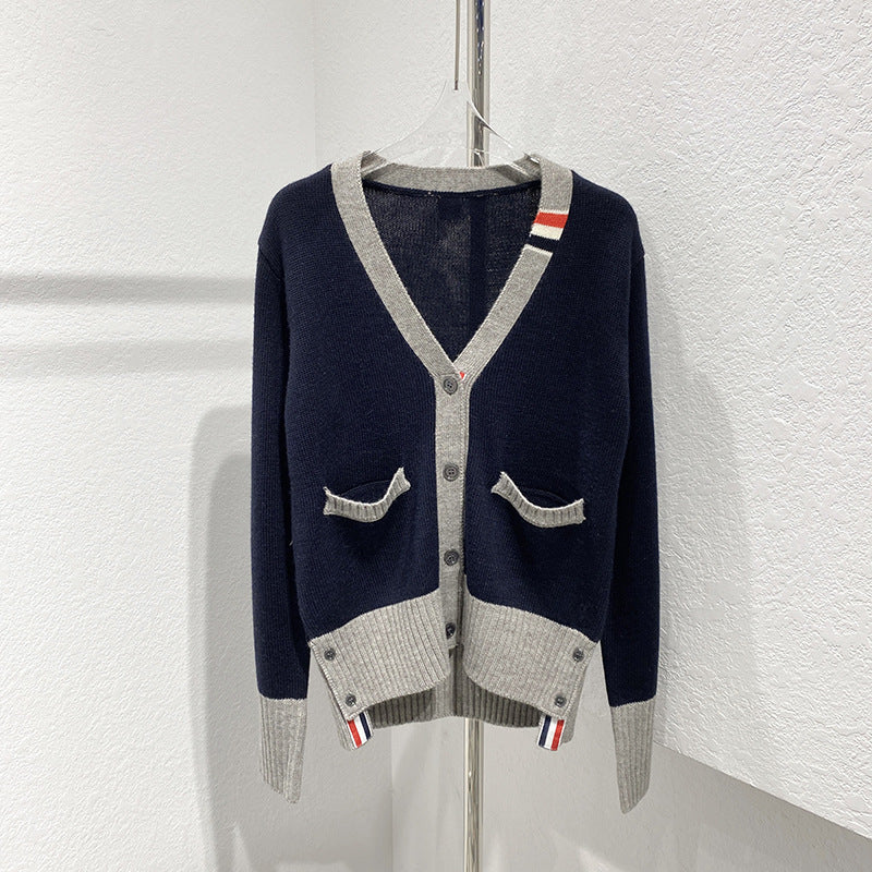 Wool knitted cardigan