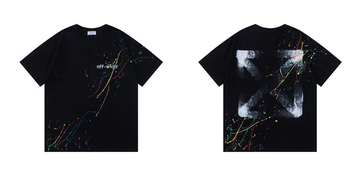 OFF-WHITE  Ink-splatter graffiti T-shirt