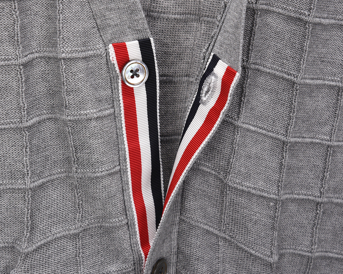 Premium Cotton V-Neck Cardigan - Classic Knit Sweater