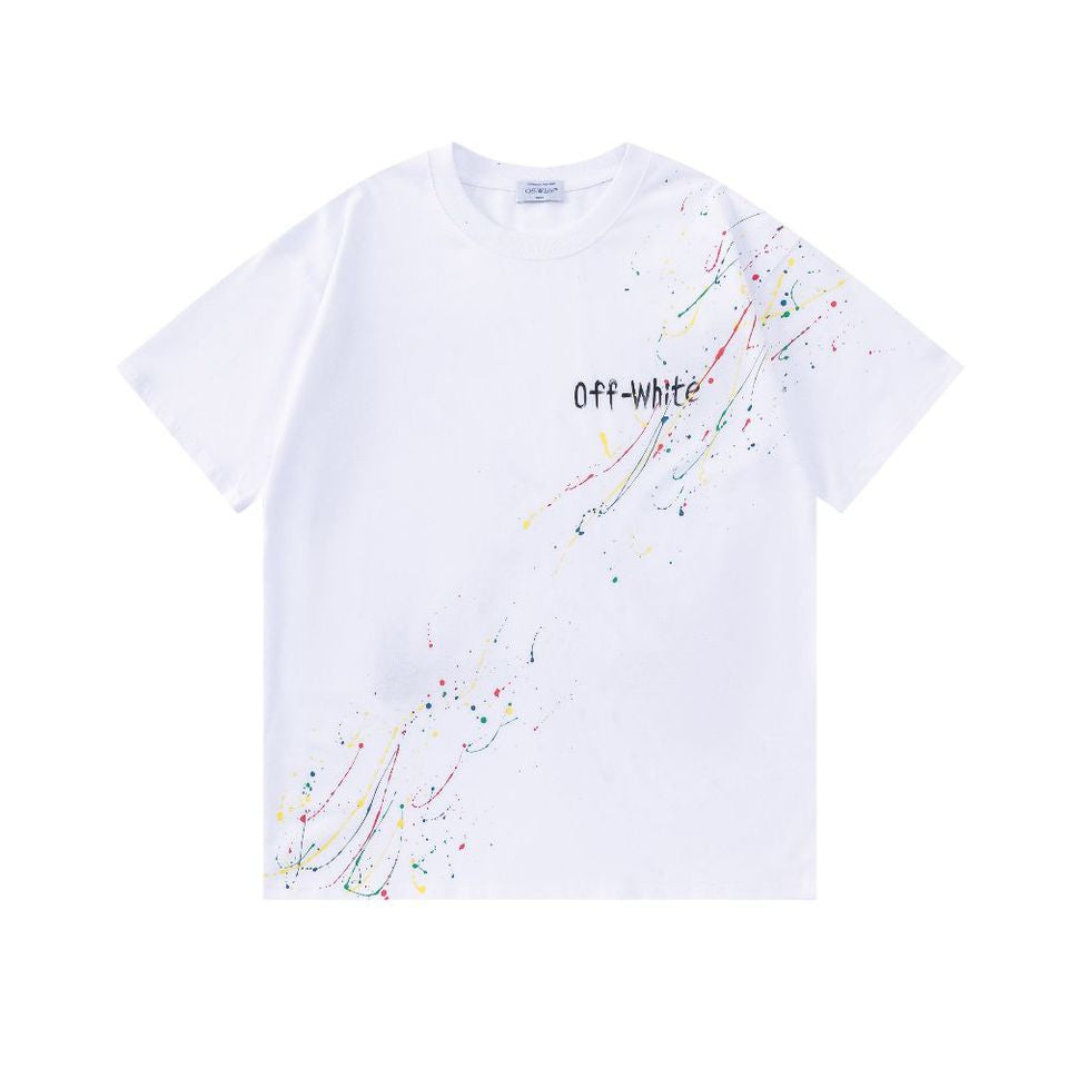 OFF-WHITE  Ink-splatter graffiti T-shirt