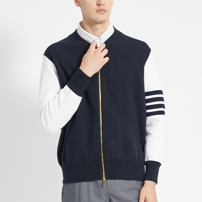 Thom Browne4-Bar Back Stripe Jacket with Signature Grosgrain Detail