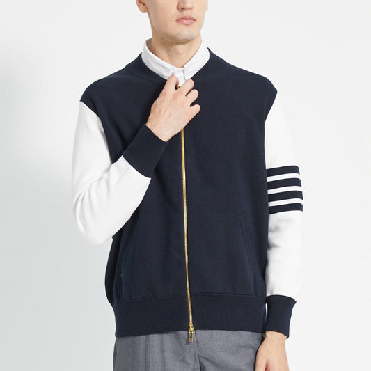 Thom Browne4-Bar Back Stripe Jacket with Signature Grosgrain Detail