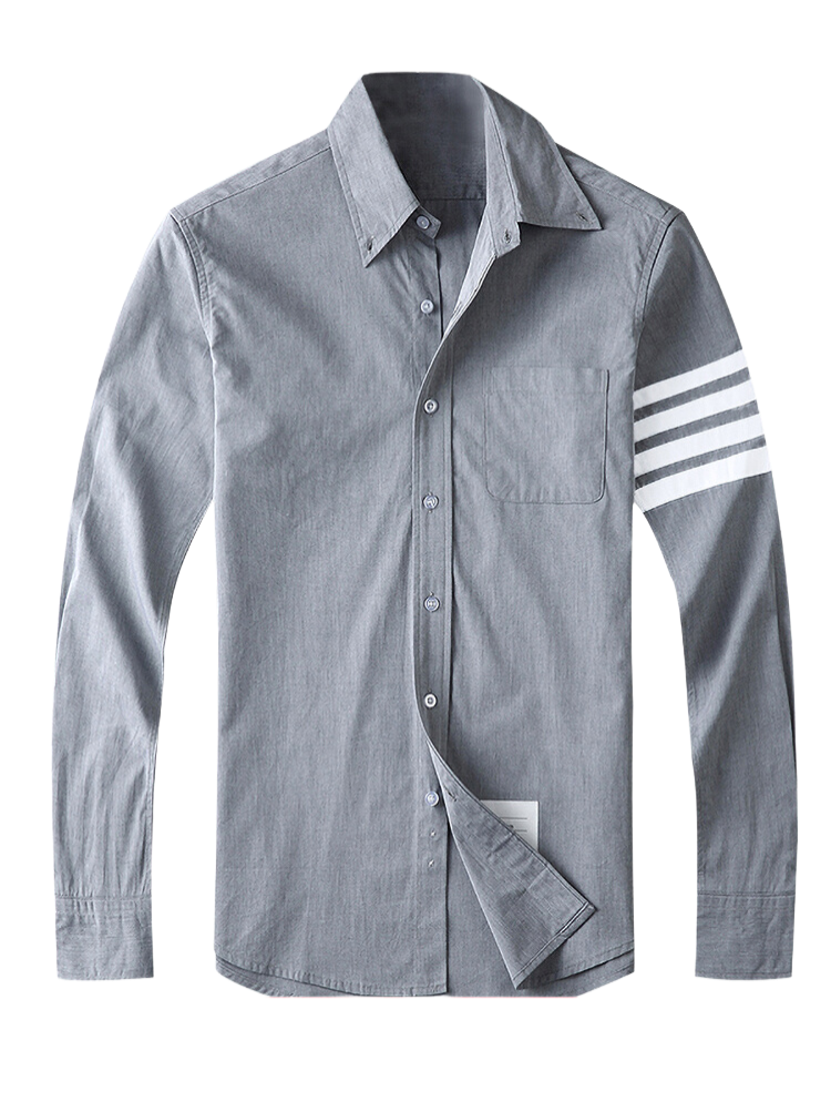 Thom BrowneMen's Oxford Elastic Business Shirt - Premium Cotton Dress Shirt