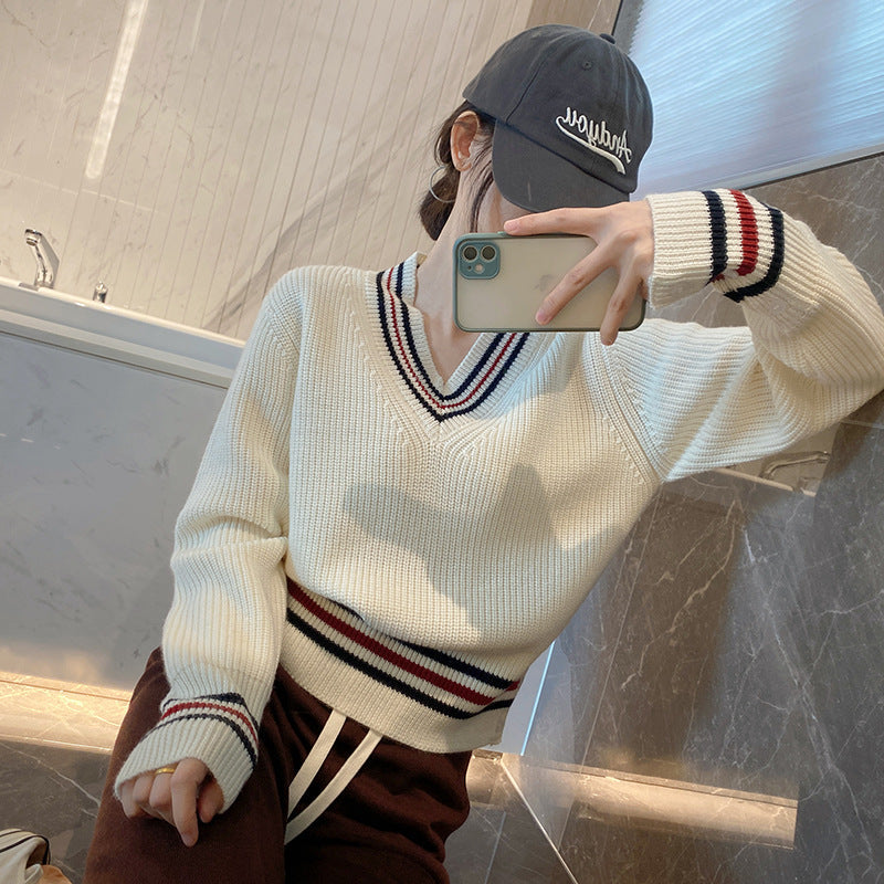 Thom BrowneWomen's Wool Cotton Knit Sweater - Button Front