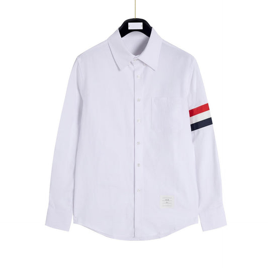 Thom BrowneMen's Premium Oxford Cotton Dress Shirt - Professional Business Shirt with Elastic Comfort