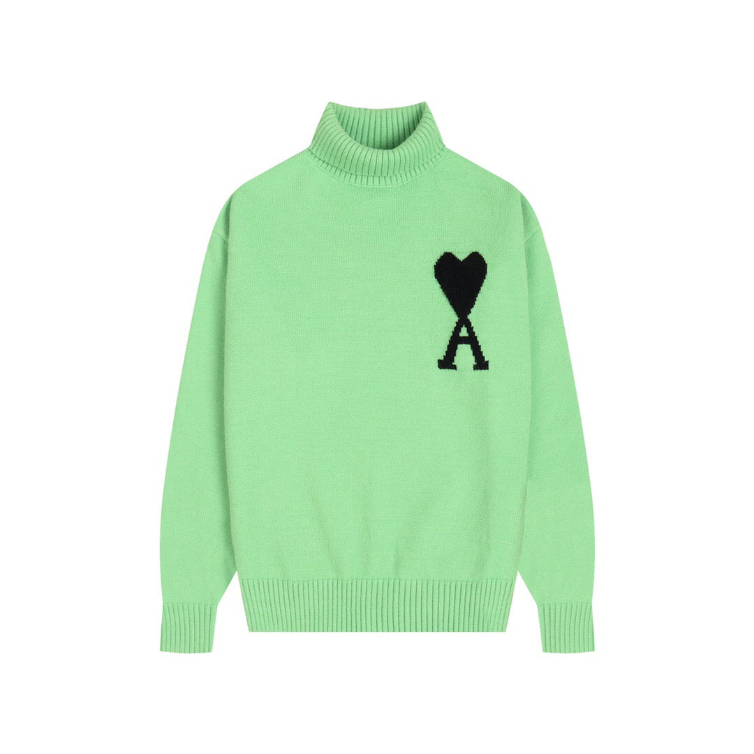 AMI PARISTurtleneck Premium Alpaca Wool & Cotton Sweater (8 Colors)